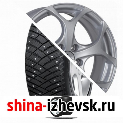 Колесо в сборе Goodyear Ultra Grip Ice Arctic SUV 225/65 R17 T 102 + iFree Тортуга 7xR17 5×108 ET45 DIA67.1 Серебристый в Ижевске